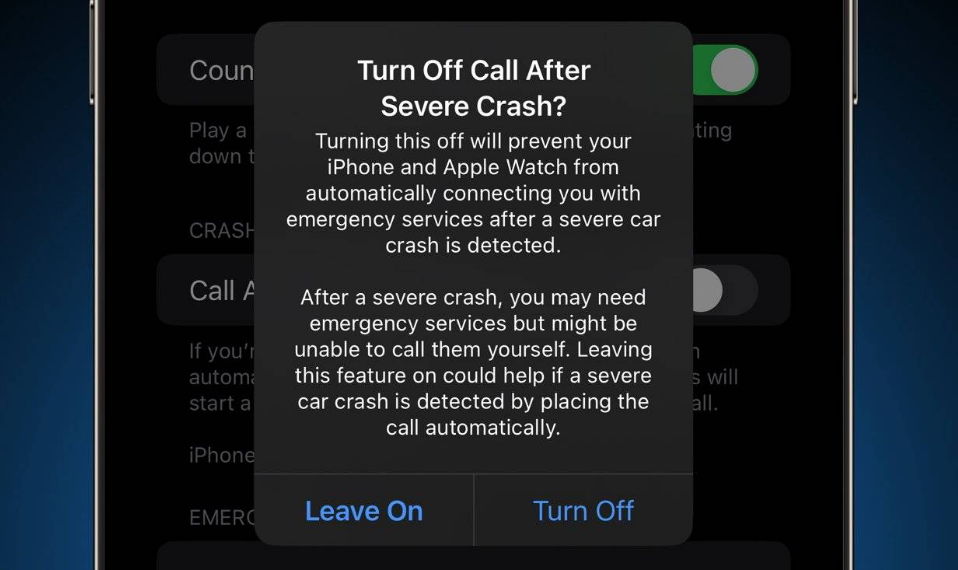 万宁苹果14维修分享 iPhone 14 和 Apple Watch 上关闭崩溃检测 