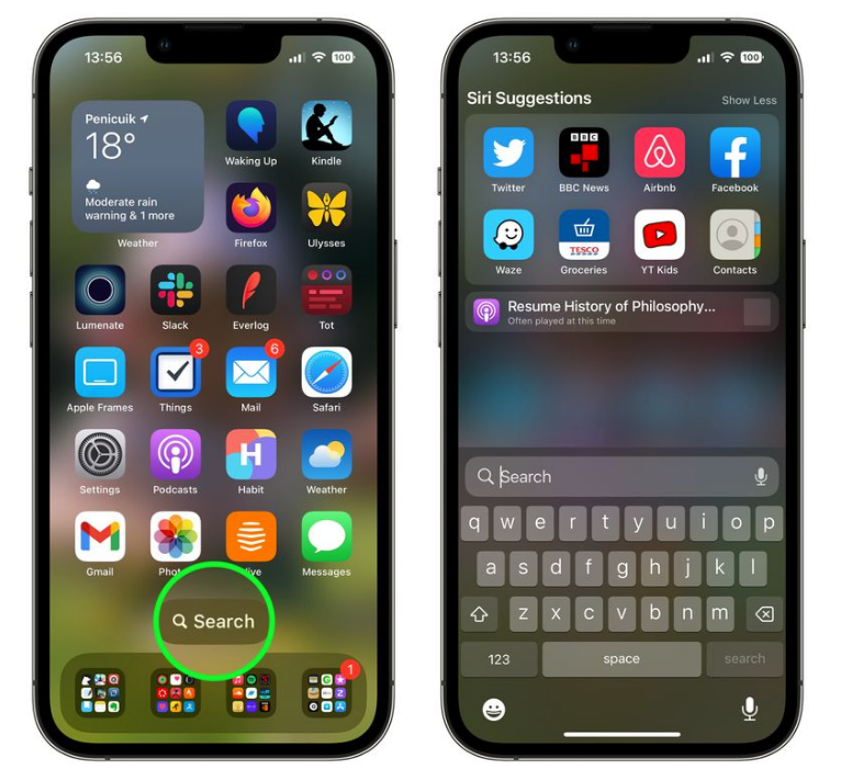 万宁苹果手机维修分享升级到 iOS 16 后，如何删除主屏幕上的搜索按钮 